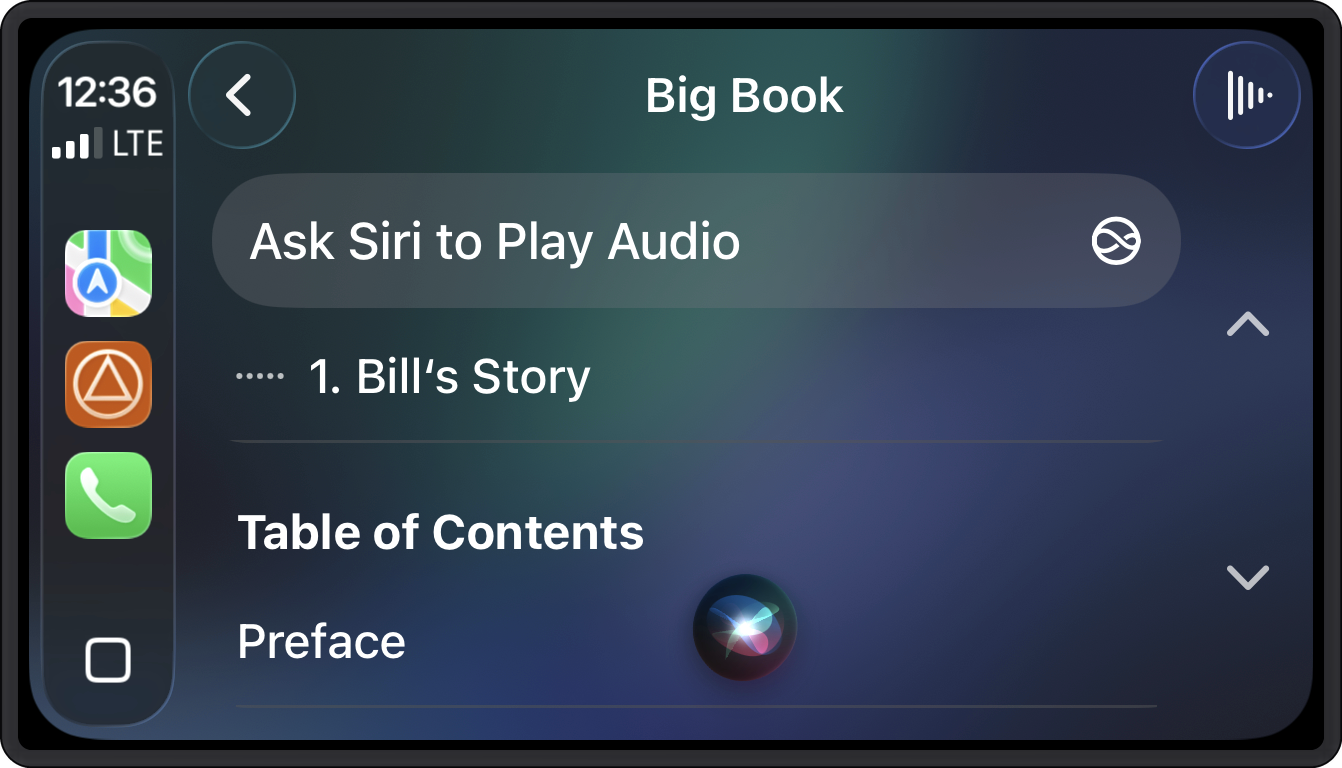 SoberHub on CarPlay and Android Auto