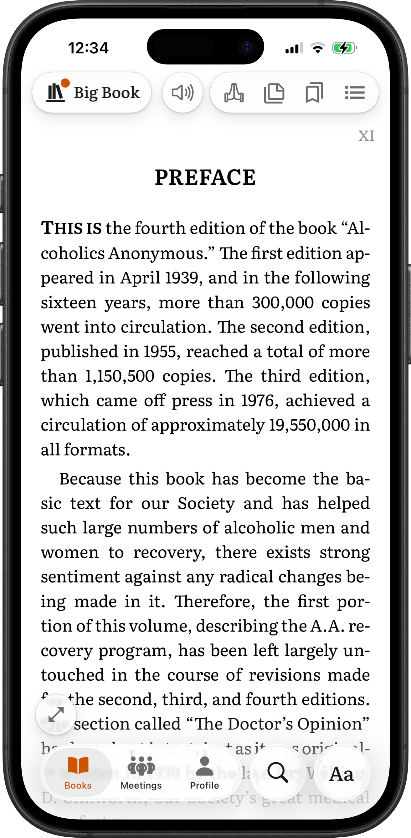 Reading the Big Book in SoberHub